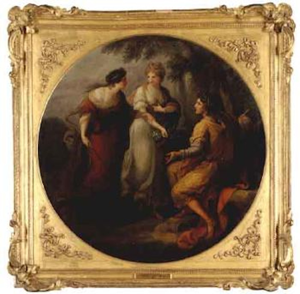 Design directed by Beauty to give her allegiance to Poetry by Angelica Kauffmann