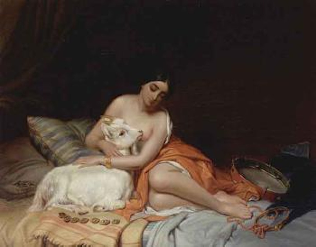 Esmeralda and her goat Djali by Thomas Sidney Cooper