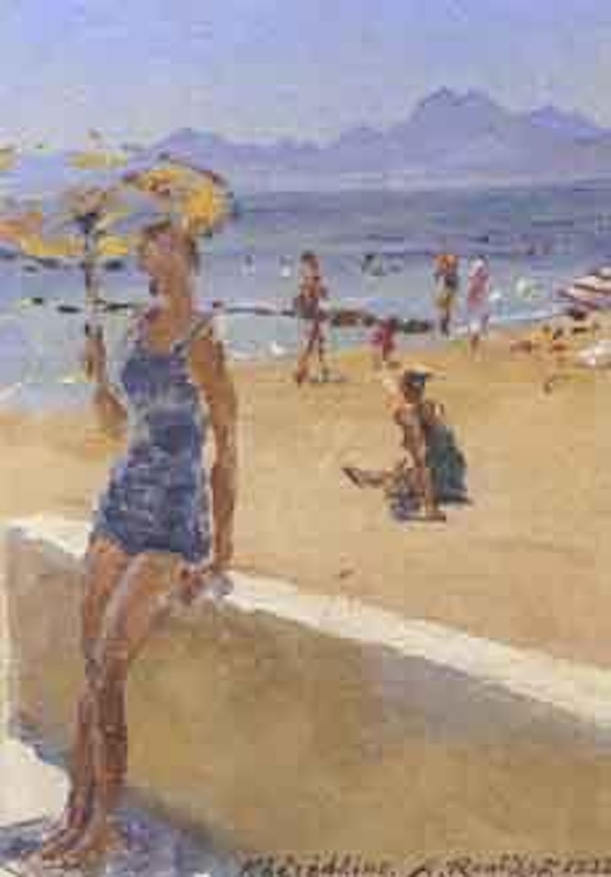 Plage animee by Alexandre Roubtzoff