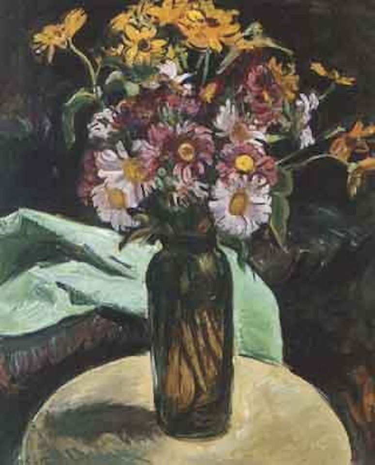 Vase de fleurs au drape vert by Othon Friesz
