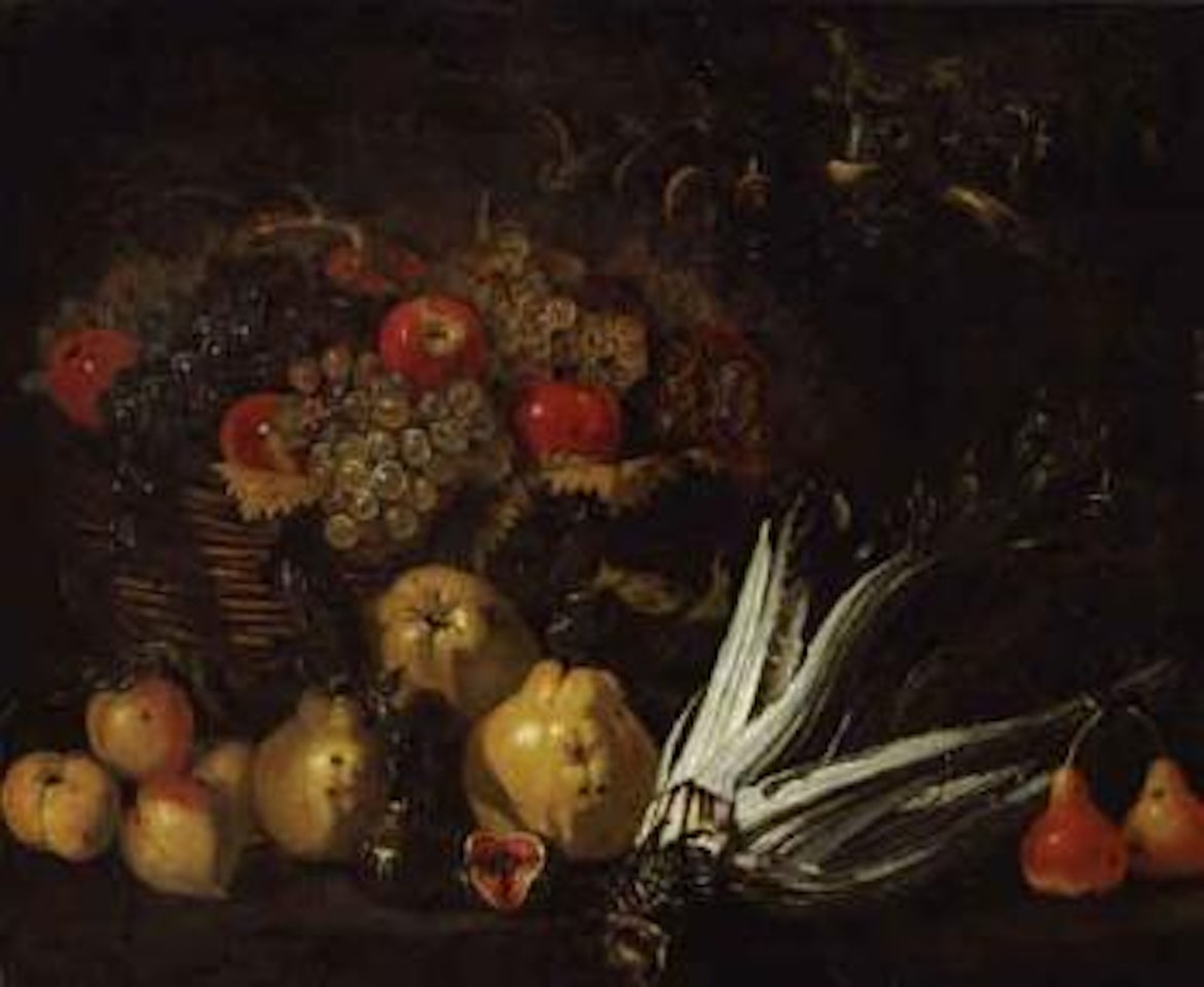 Still life of fruit and vegetables by Roman School