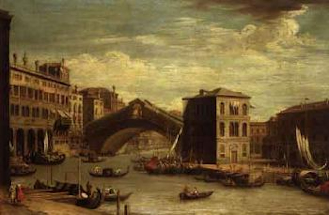 Venice, view of Rialto Bridge by Canaletto