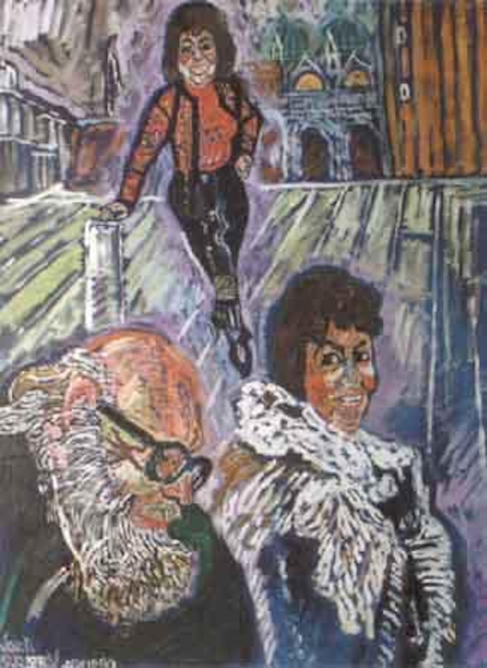 St. Mark's Square, John adorning Pip by John Bratby