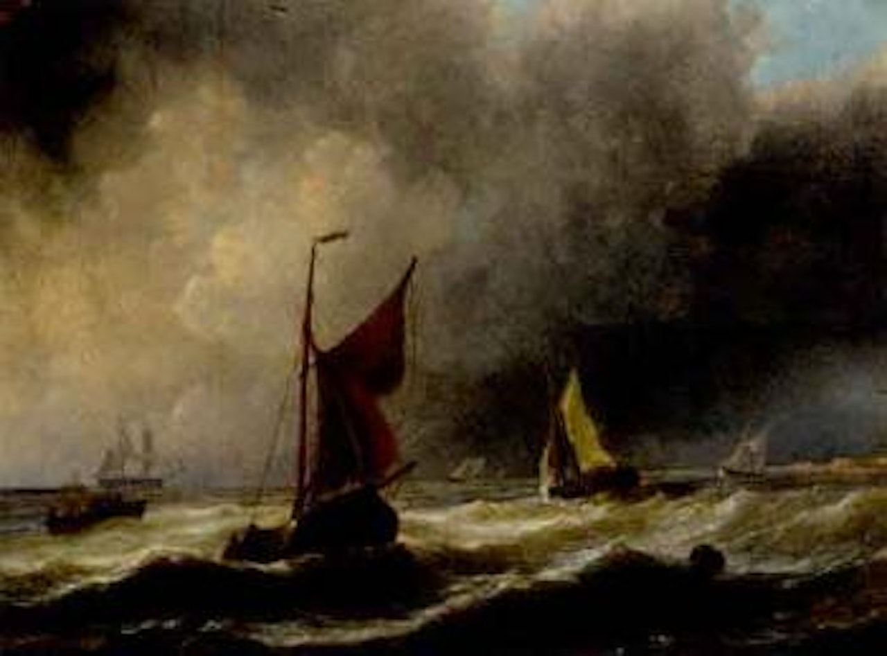 Heavy weather off the Dutch coast by Charles Martin Powell