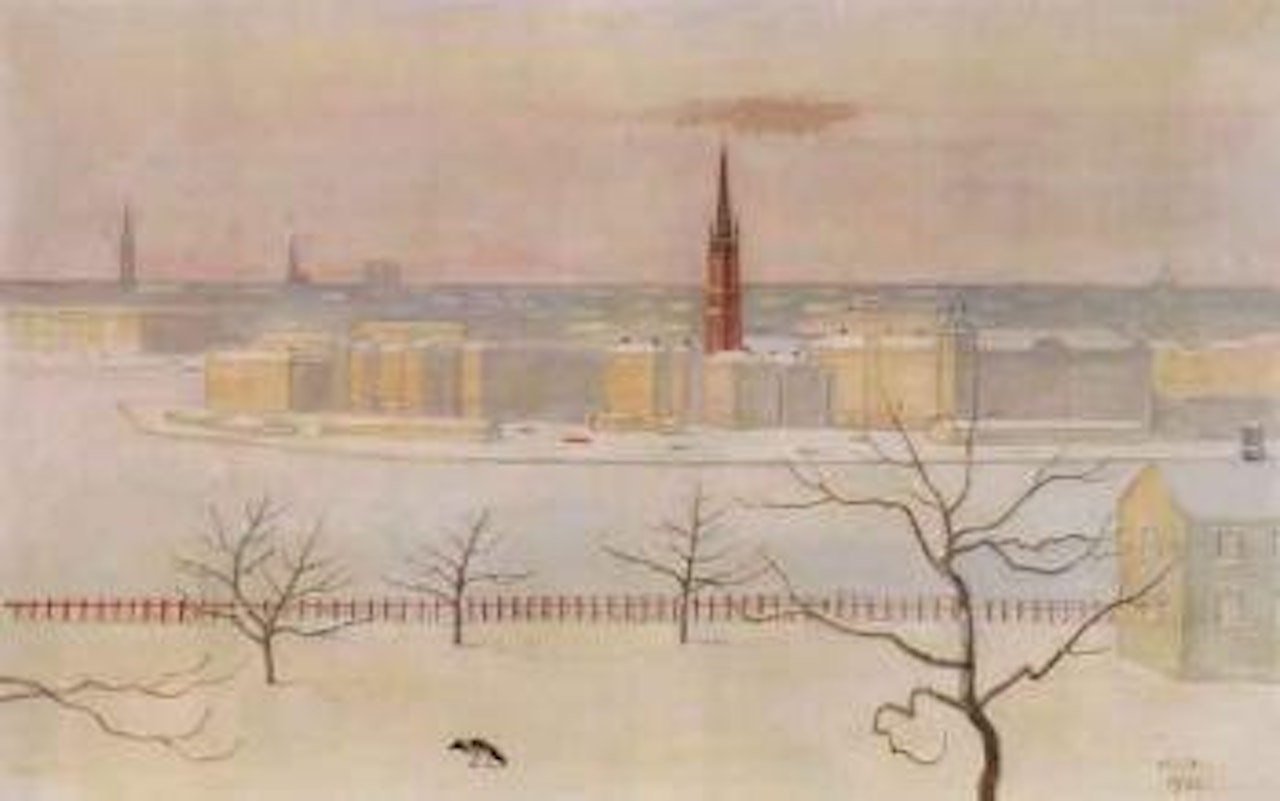 Riddarholmen in winter by Einar Jolin