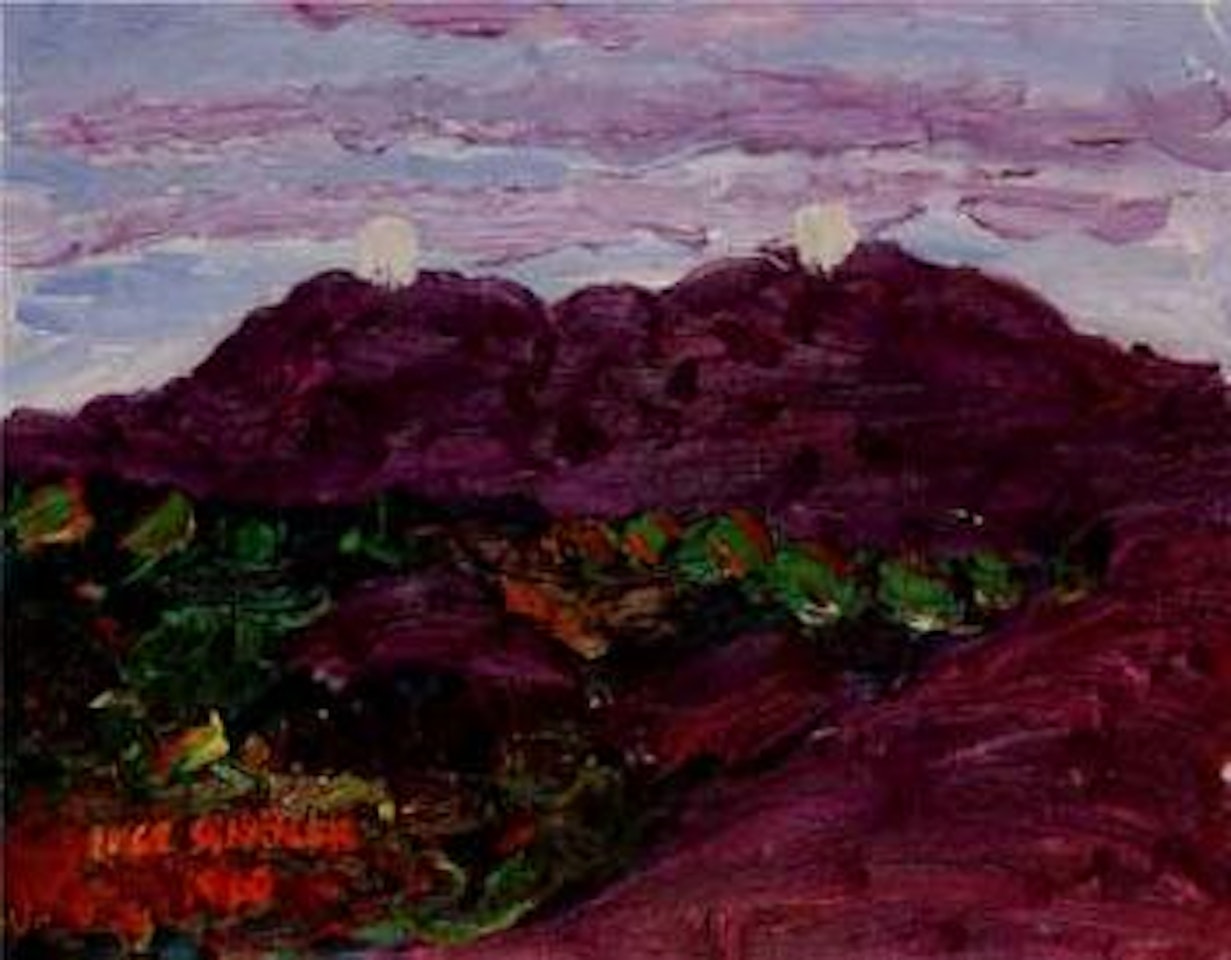 Cliffs with cairn by Inge Schiöler