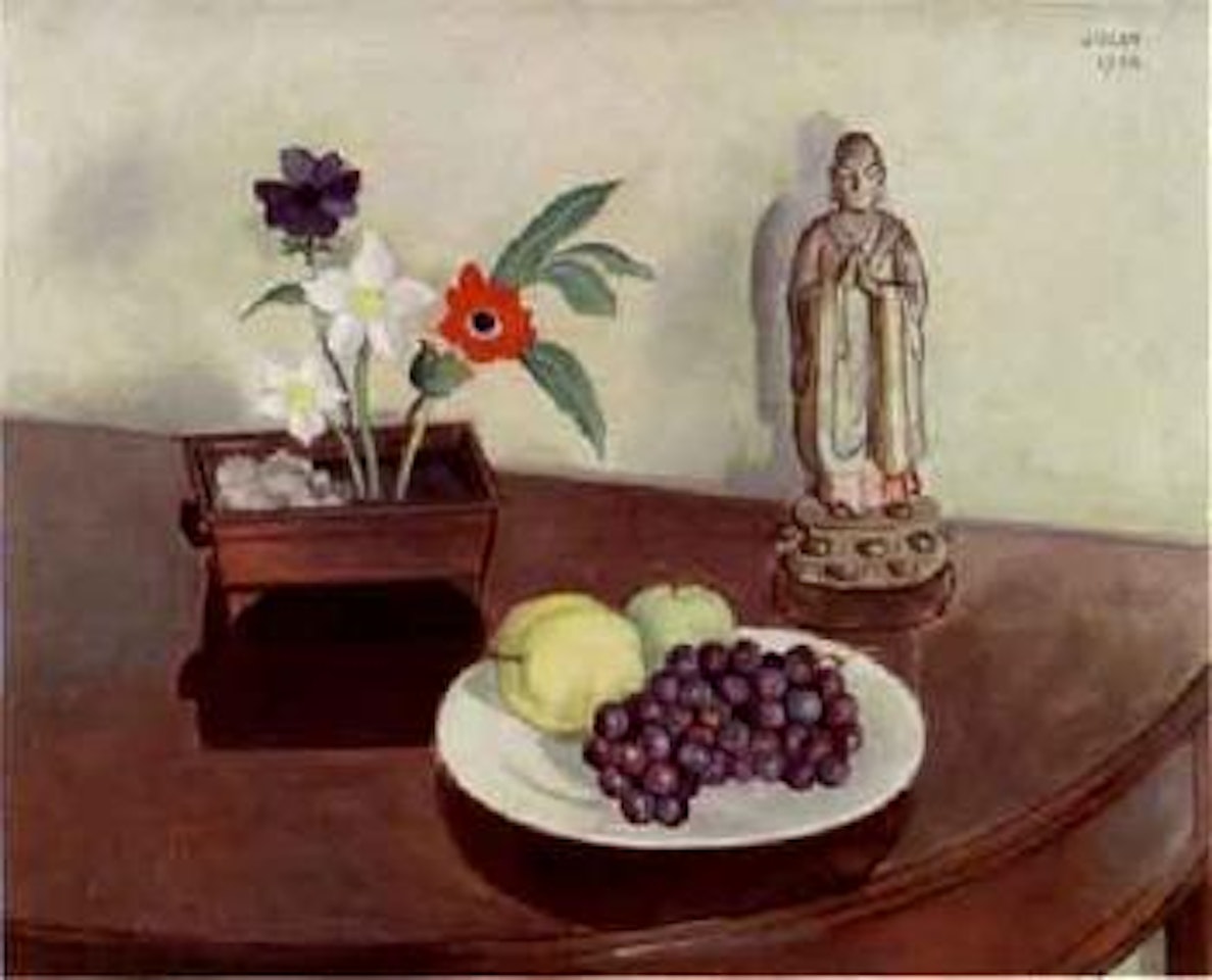 Still life of fruit in dish by Einar Jolin