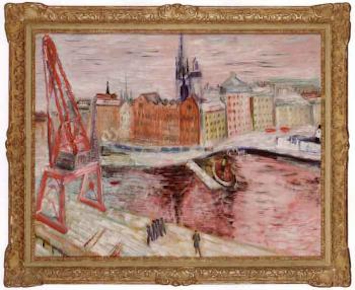View of Skeppsbron - winter in Stockholm by Sigrid Hjertén