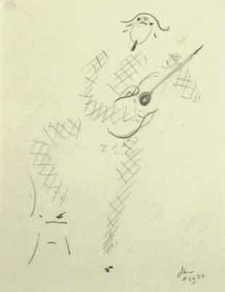 Arlequin a la guitare by Jean Cocteau