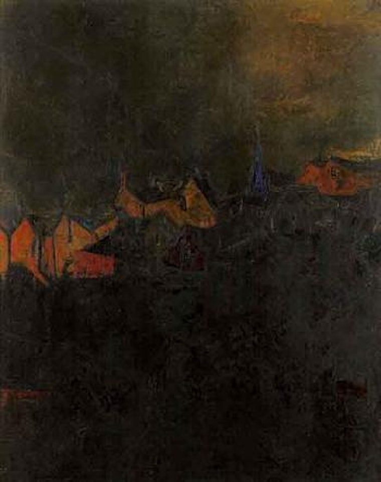 Village by Sayed Haider Raza