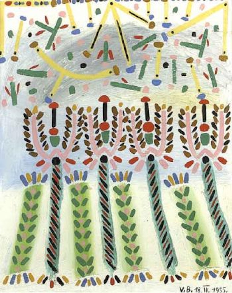 Vol d'oiseaux au-dessus de la foret by Victor Brauner