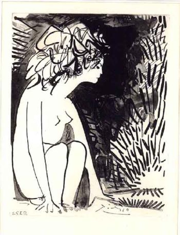 Genevieve a la cascade by Pablo Picasso