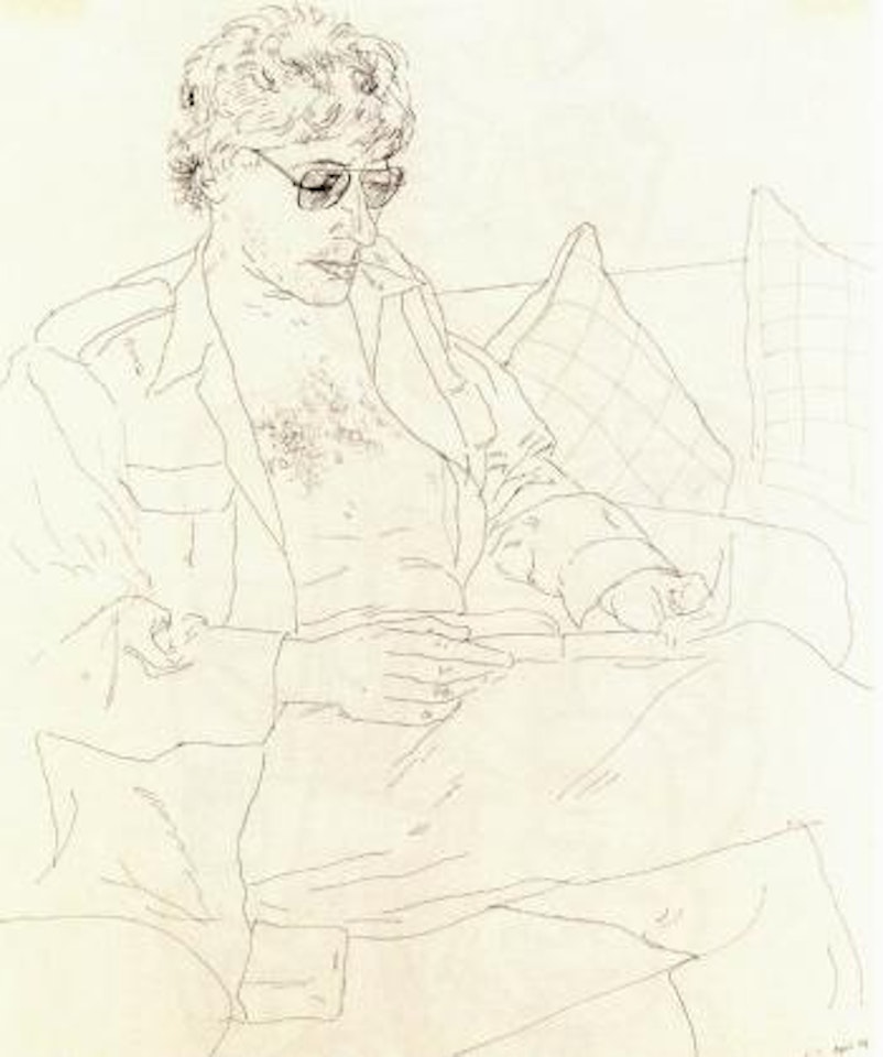 Kasmin reading by David Hockney