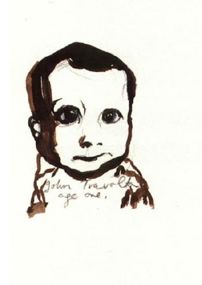 John Travolta as a baby. MD as a baby by Marlene Dumas