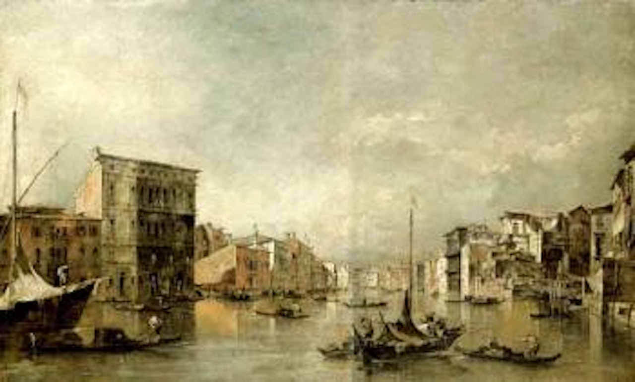 Grand Canal, Venice, with the Palazzo Bembo by Francesco Guardi