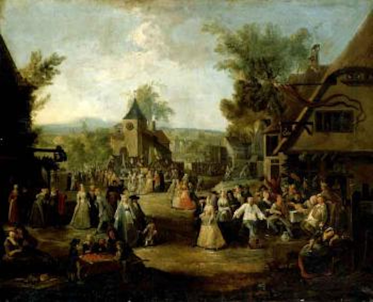 A town kermesse by Egbert van Heemskerk III