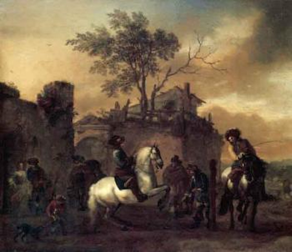 The riding school by Philips Wouwerman