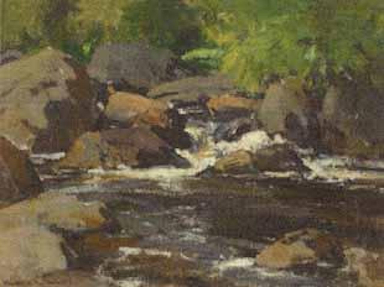 Rocky stretch on the Glendun, County Antrim by Maurice Canning Wilks