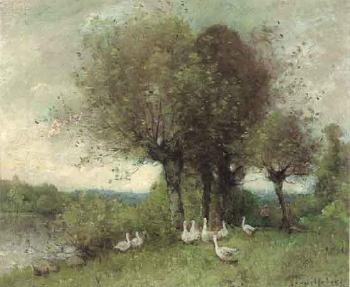 La gardeuse d'oies by Paul Désiré Trouillebert