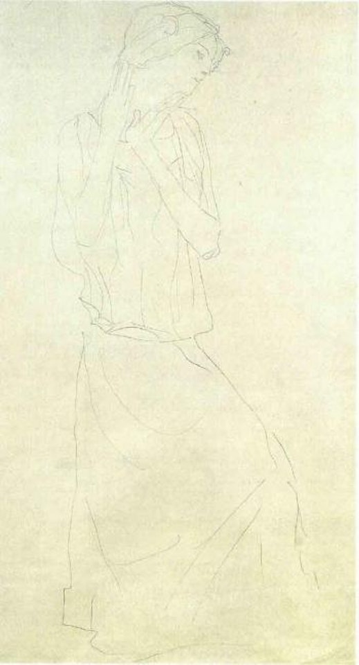 Study of a dancer by Gustav Klimt
