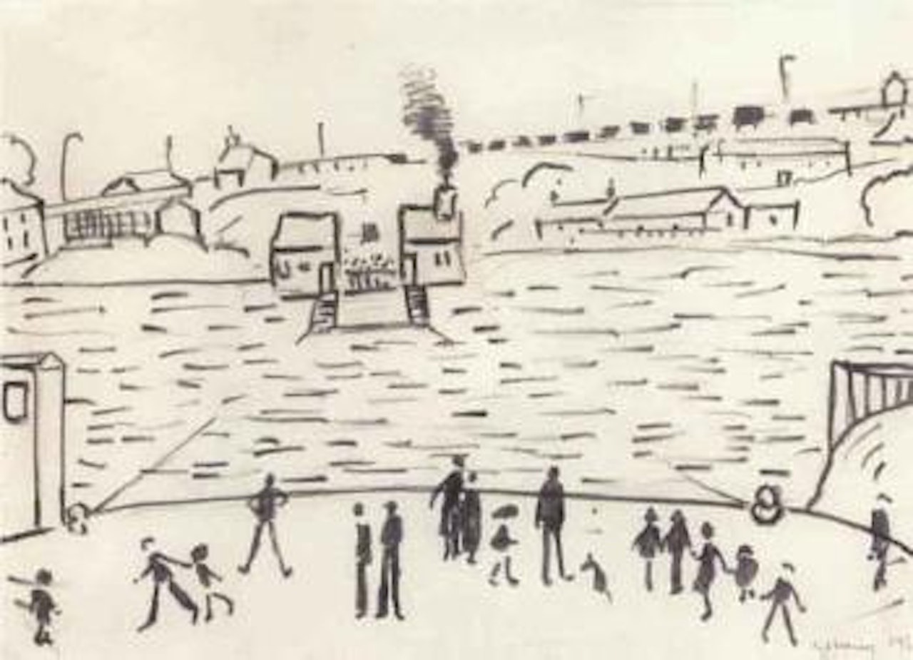 Ferry boat at North Blyth by Laurence Stephen Lowry