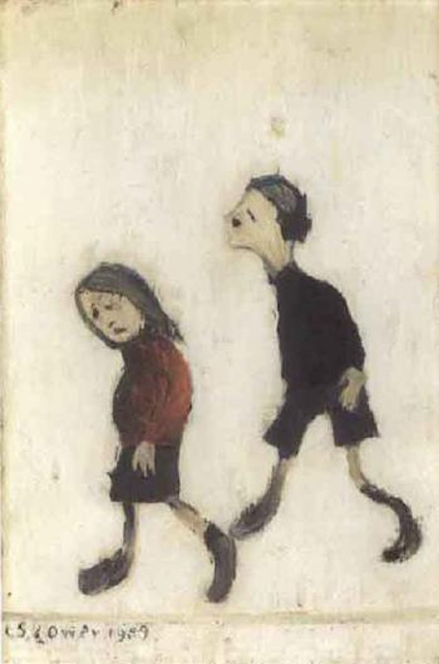 Two children by Laurence Stephen Lowry