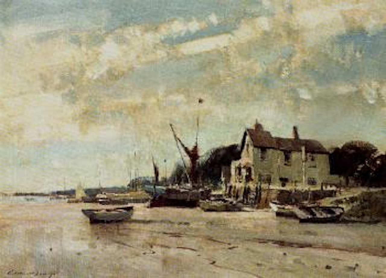 The Butt and Oyster, Pin Mill by Edward Seago