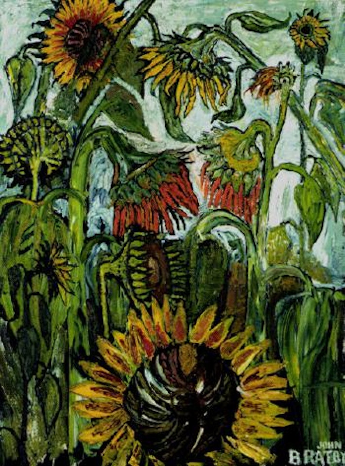 Giant sunflower low by John Bratby