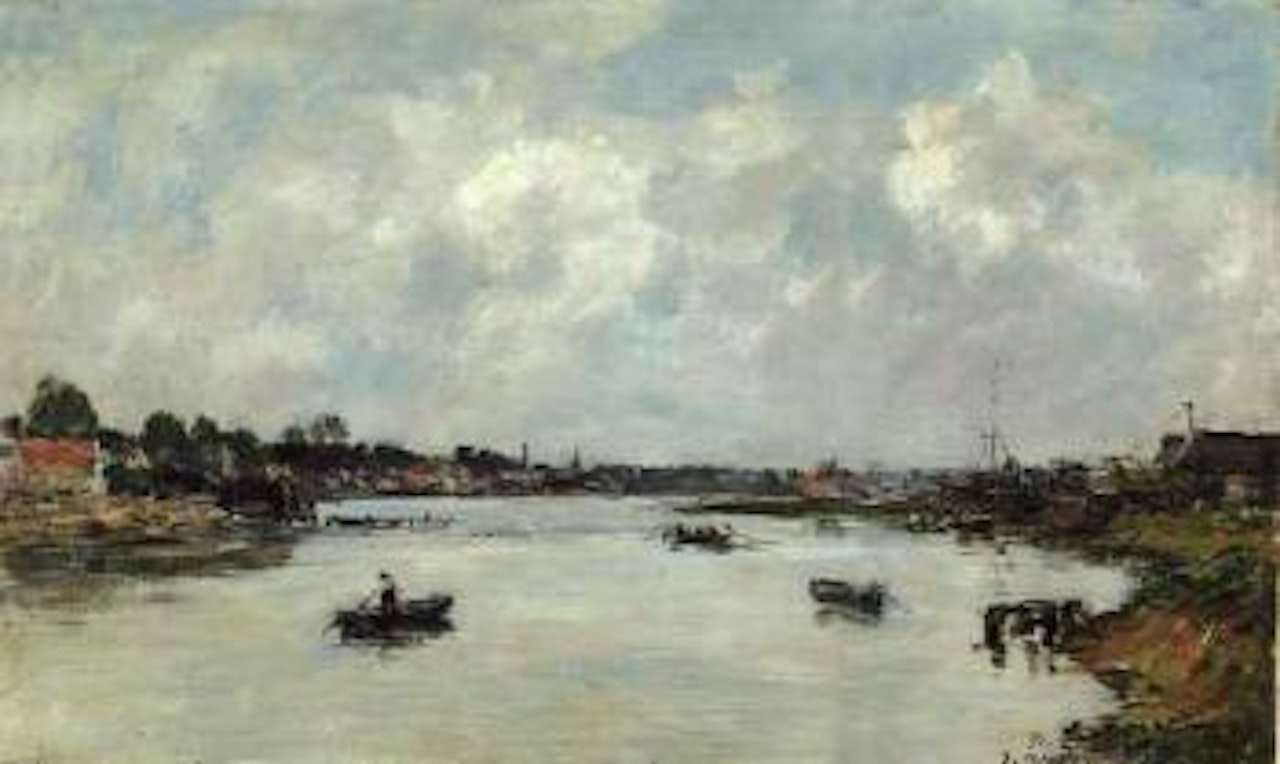 Bord de la Touques by Eugène Boudin