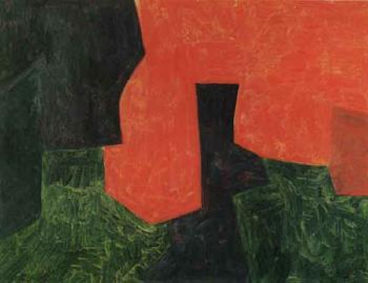 Composition rouge et vert by Serge Poliakoff