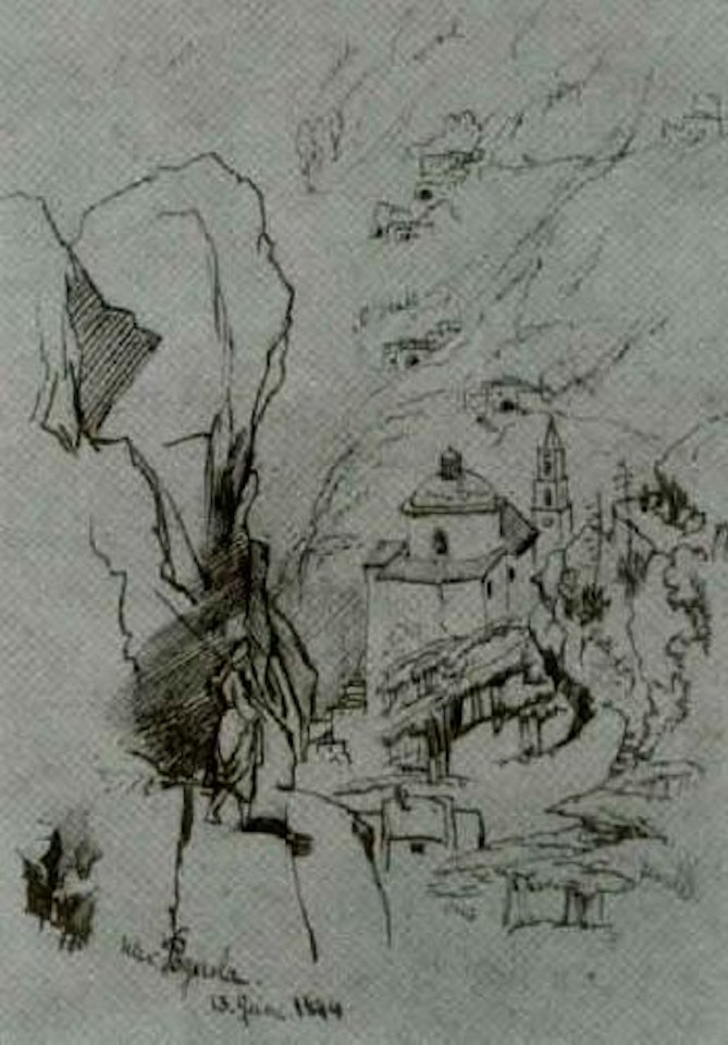 Near Pogerola by Edward Lear