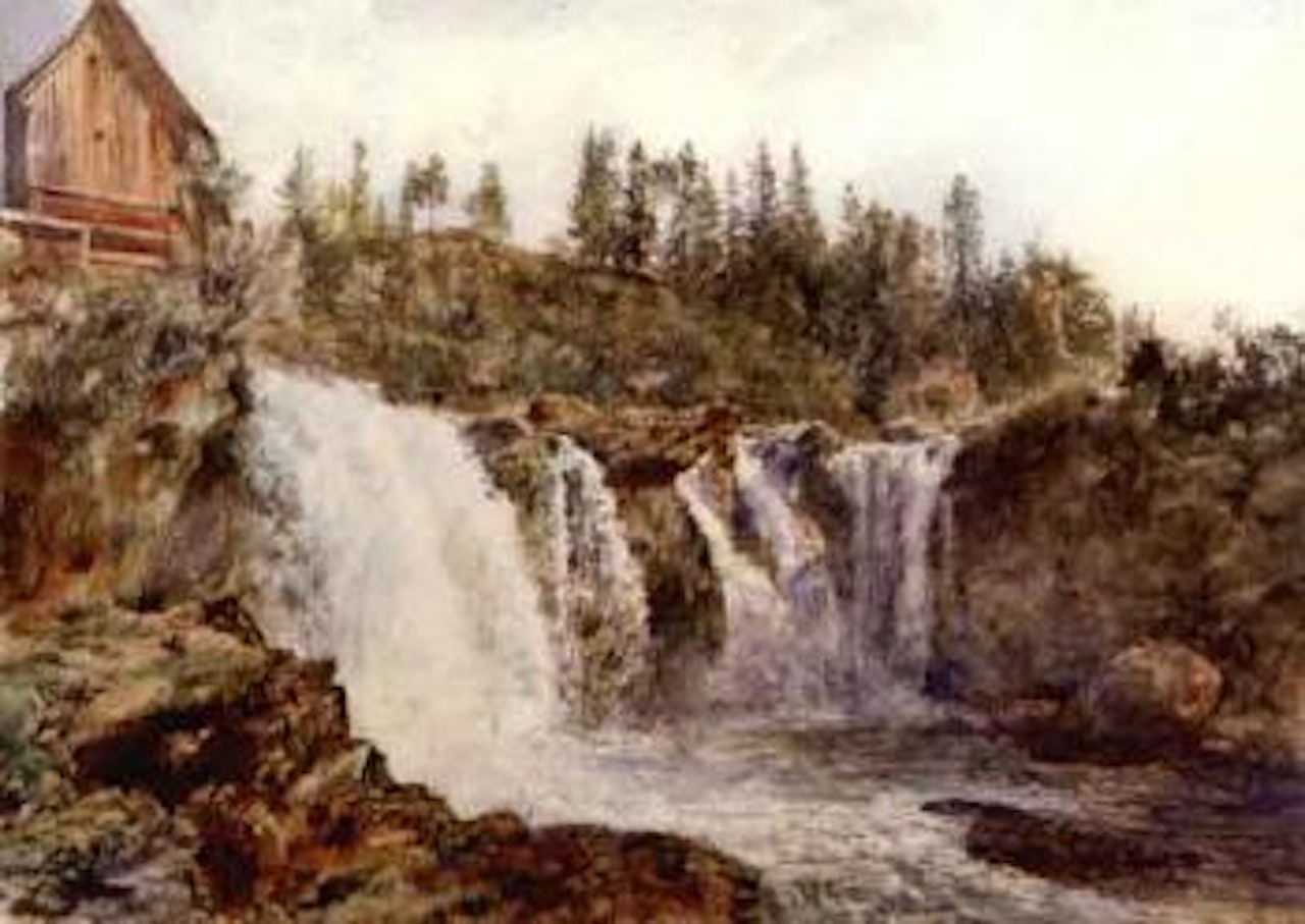 Traunfall near Gmunden by Rudolf von Alt