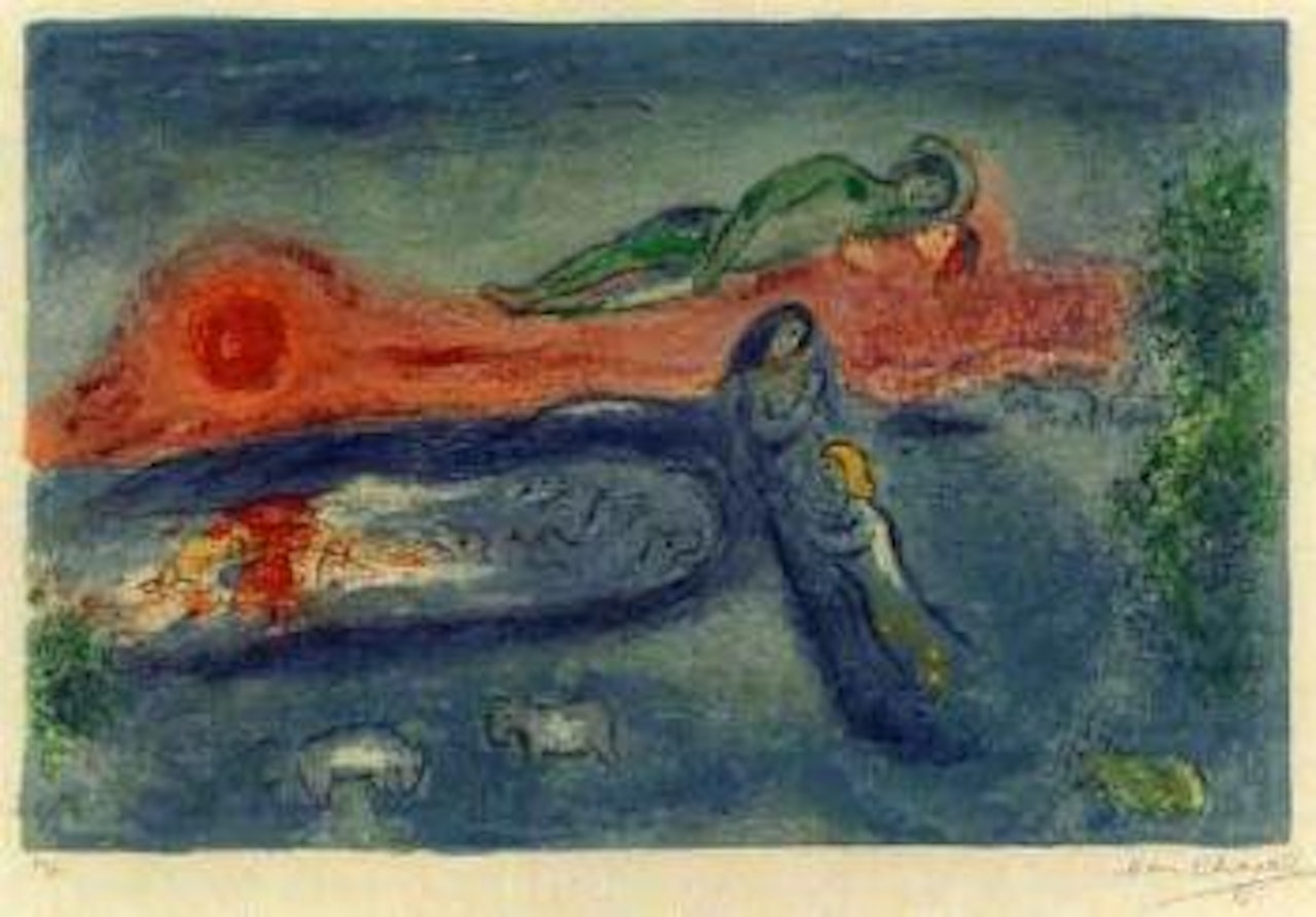 Daphnis and Chloe, the death of Dorcon by Marc Chagall