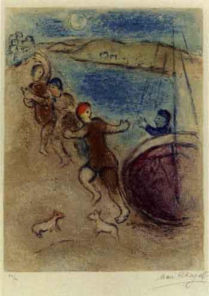 Daphnis and Chloe, the young Methymneans by Marc Chagall