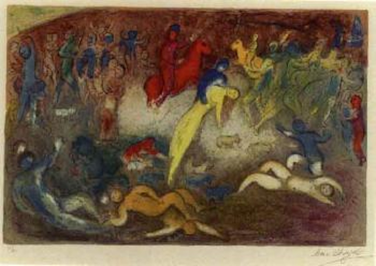Daphnis and Chloe, Chloe carried off by the Methymneans by Marc Chagall