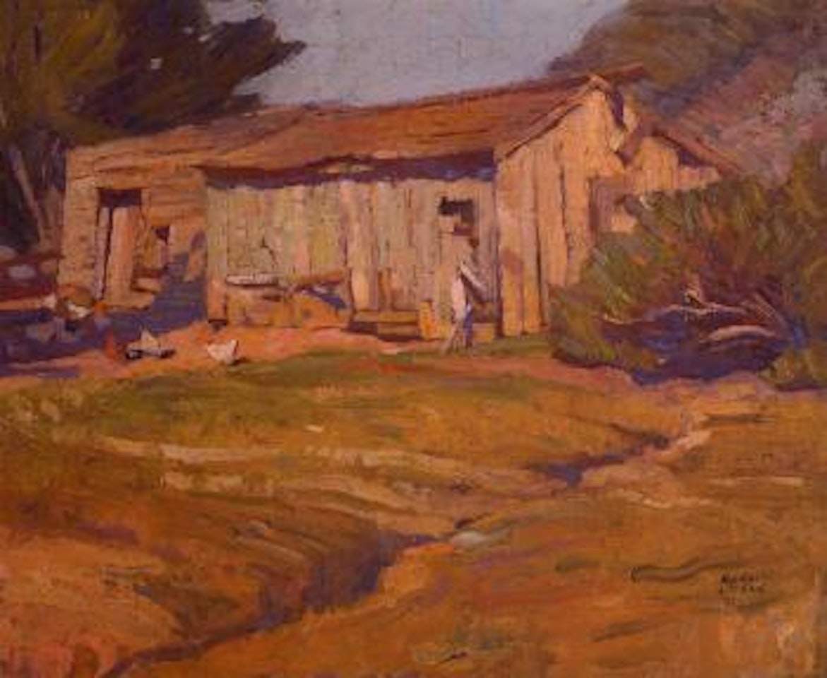 Sunlight on the old barn by Maurice Logan