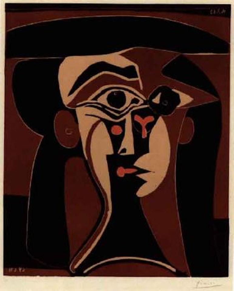 Jacqueline au chapeau noir by Pablo Picasso