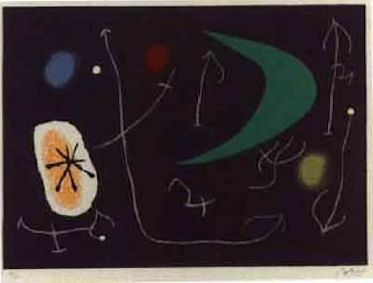 Le lezard aux plumes by Joan Miró
