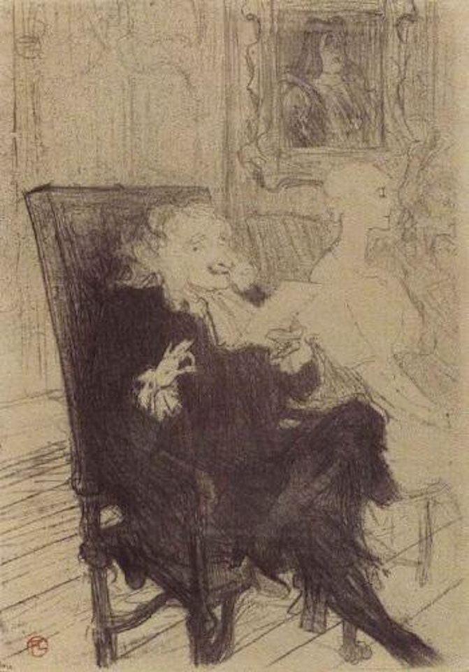 Truffier et Moreno dans Les Femmes Savantes by Henri de Toulouse-Lautrec