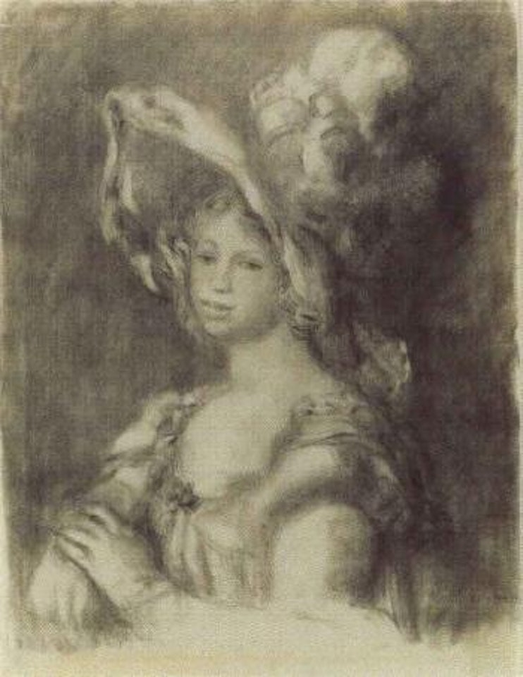 Jeune femme en buste by Pierre-Auguste Renoir