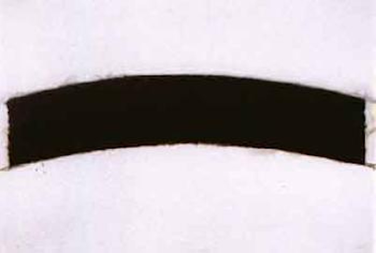 Coloured paper image III, blue black curves by Ellsworth Kelly