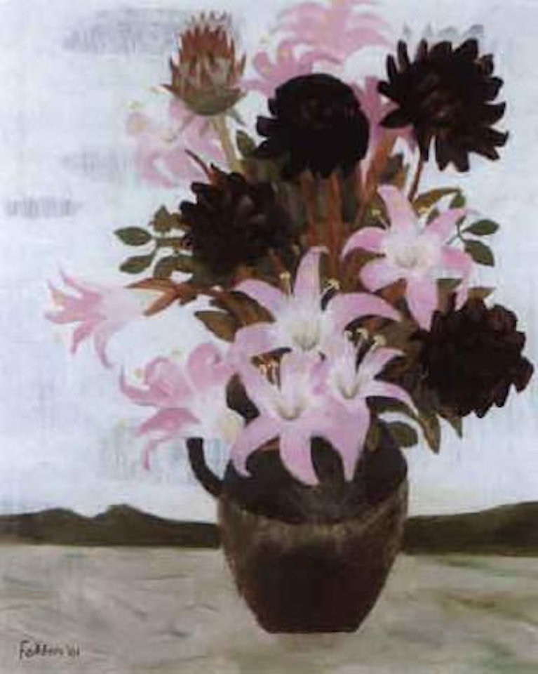 Still life of flowers by Mary Fedden