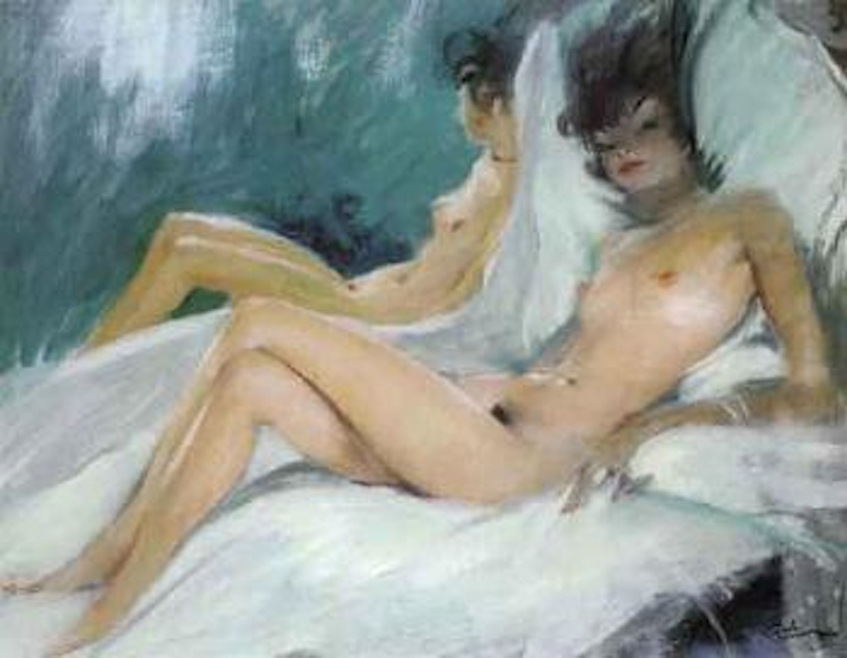 Nu au miroir by Jean Gabriel Domergue