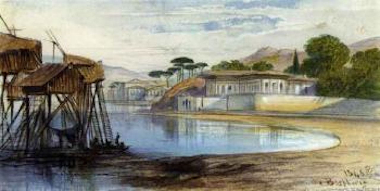 Old houses on the Bosphorus by Edward Lear