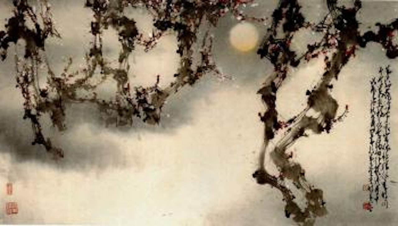 Plum blossom by moonlight by Zhao Shao'ang