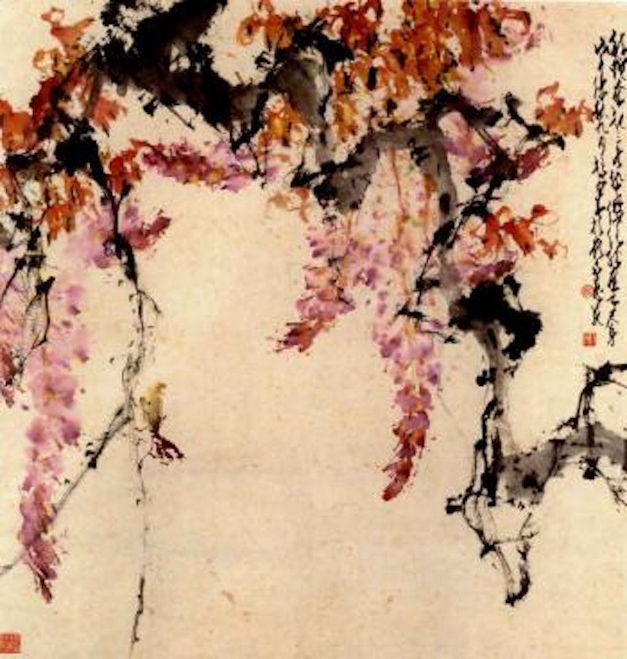 Wisteria and mantis by Zhao Shao'ang