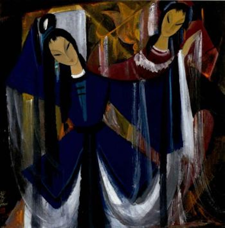 Opera figures by Lin Fengmian