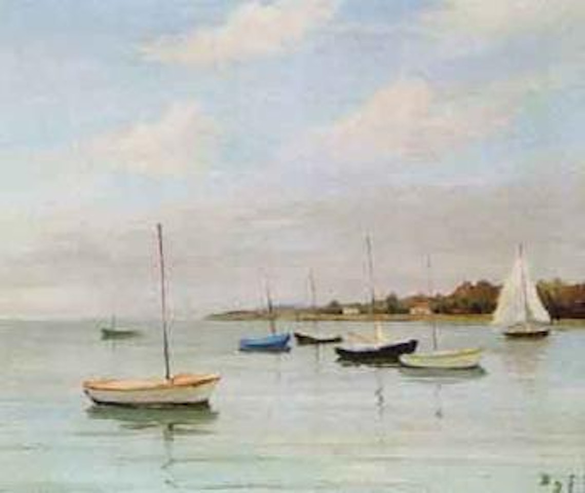 Calm waters at Logeo, Brittany by Marcel Dyf