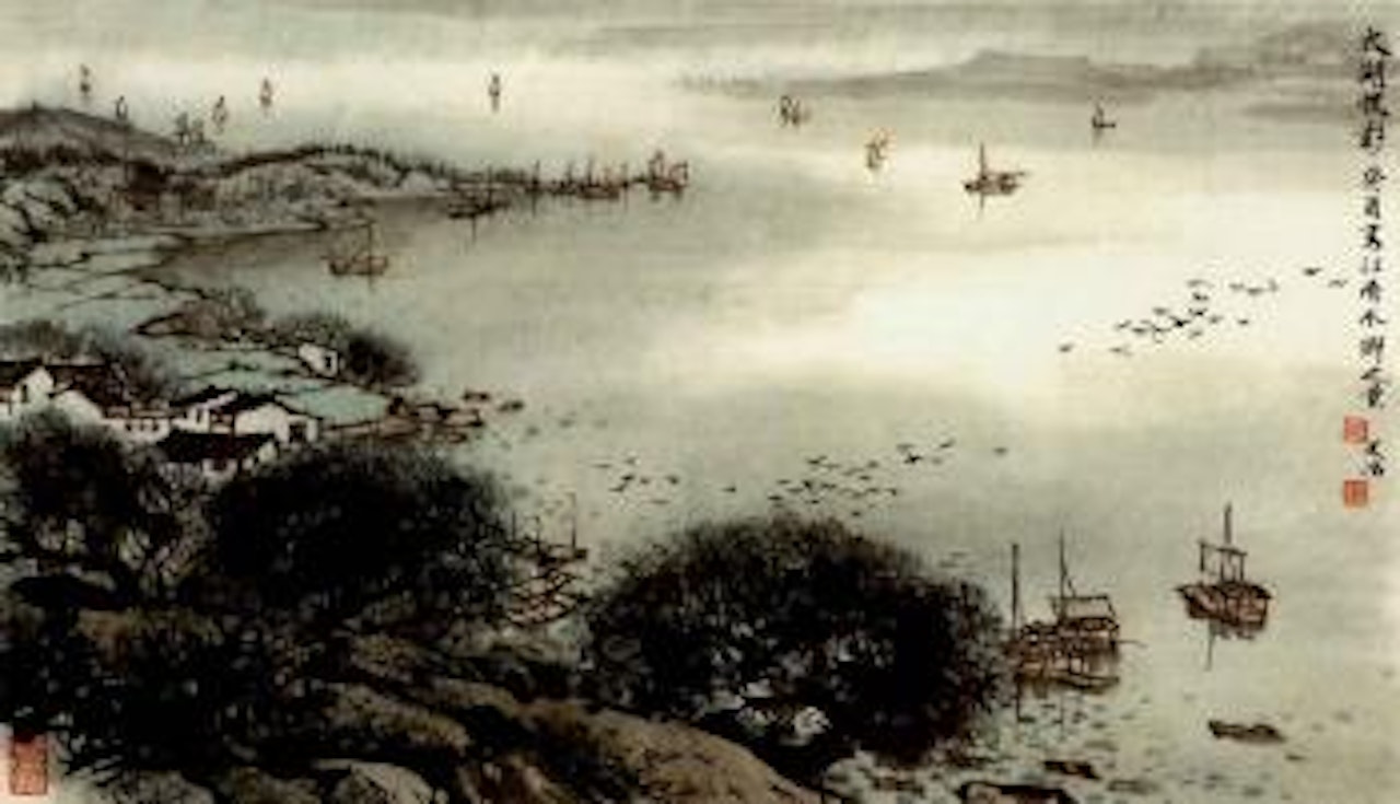 Boating in the lake by Song Wenzhi