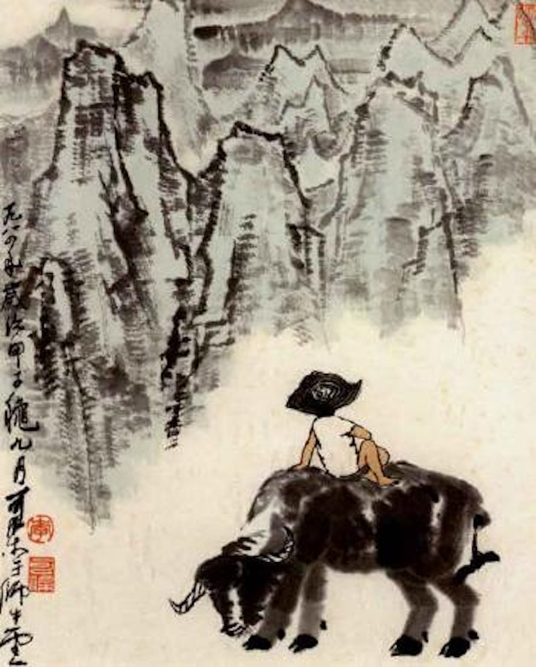 Herding by Li Keran